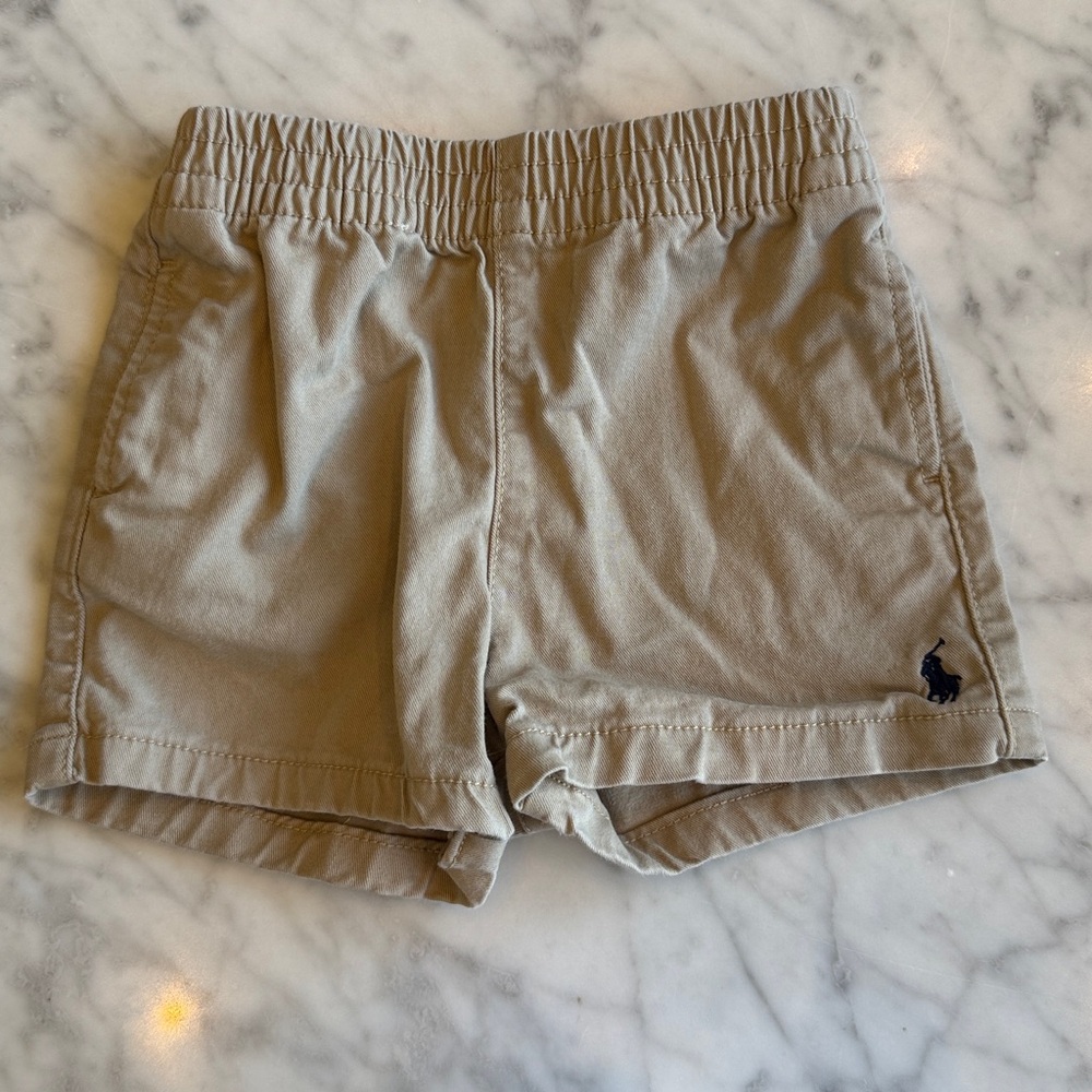 Ralph Lauren Beige Elastic Waist Cotton Shorts